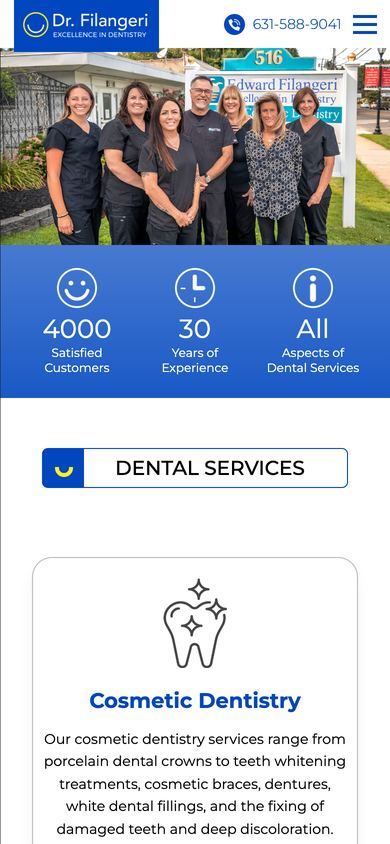 Current homepage on a phone